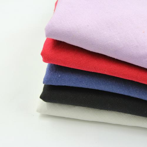 亚麻棉 棉麻混纺拼布 亚麻服装 30*70染色麻棉面料厂家批发